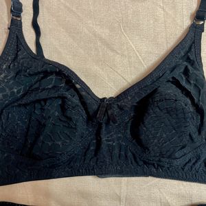 Black Zebra Design Bra Penty Set