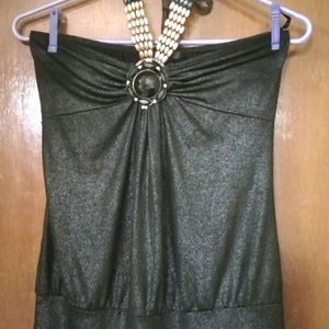 New Party wear black shimmer Off shoulder Top