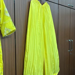 Women Yellow Palazzo Suit