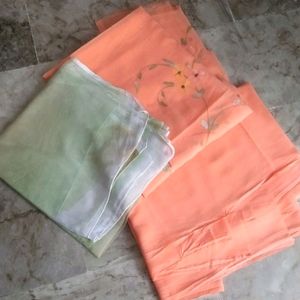 3piece semi fancy fluorescent peach suit unstitche