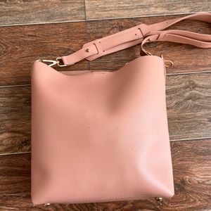 Miniso peach tote Bag