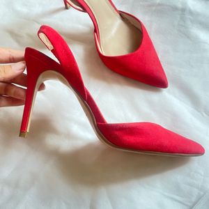 Mango Women Red Solid Pumps