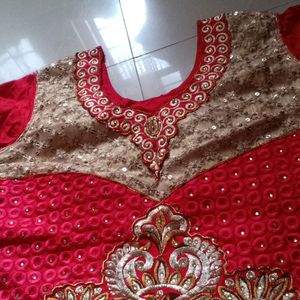 Red Anarkali