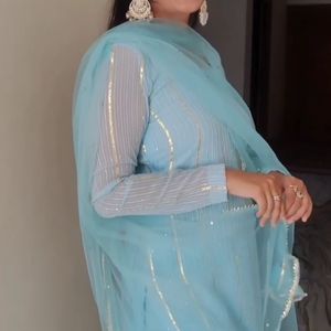 Women Sky Blue Garara Suit