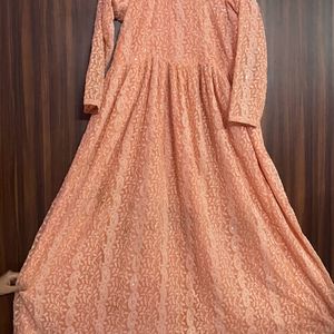 Chikankari Gown With Dupatta