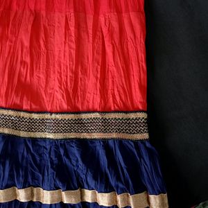 Red Ethnic Skirt For Girls!