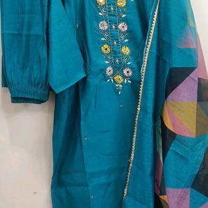 Blue Fancy Kurthi