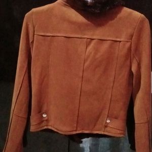 Brown Crop Jacket