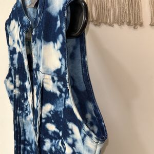 VERO MODA Blue Tie-dye Effect Denim Sleeveless Top