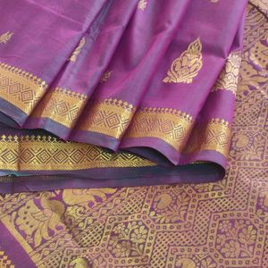 Purple Silk Saree