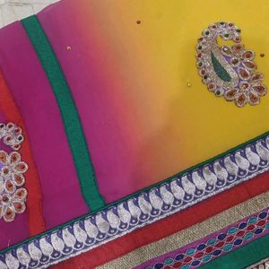 Designer Multi Colour Saree