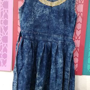 baby denim frock