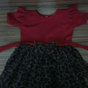 1-2 Year Girls Gown (Cheetah Print)