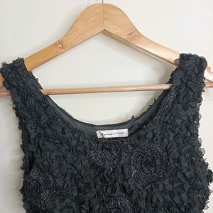 Black Colour Casual Top (Girl' s )