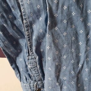 Denim Small Print Shirt