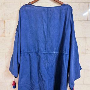 Linen Cotton Embroidered Shrug