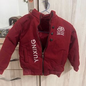 Baby Boy Red Fleece Jacket Winter Wear