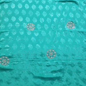 Sea Green Embellished Saree