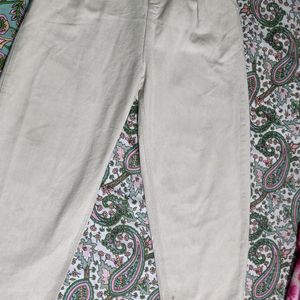 Beige Baggy jeans free size