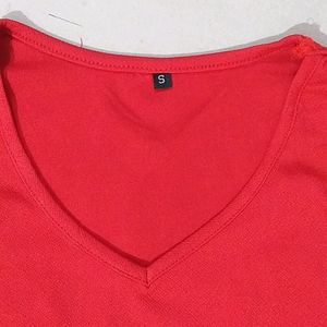 Women's Red Crop Top