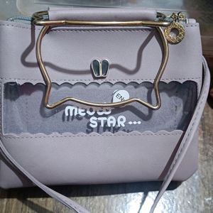 Grey Cute Sling Bag