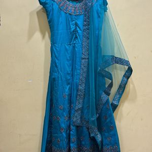 Teal Colour Festive Ware Kurta Set Size L