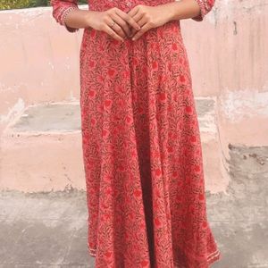 Anarkali Suit With Red Leggings 😍