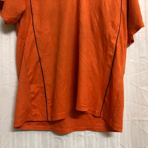 Orange Short Sleeve Polo T Shirt