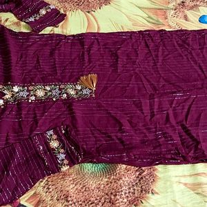 Dark Red Maroon Kurti