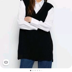 OVERSIZED V Neck Sleeveless Sweater