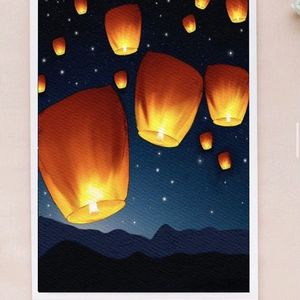 Wish Lamps Painting