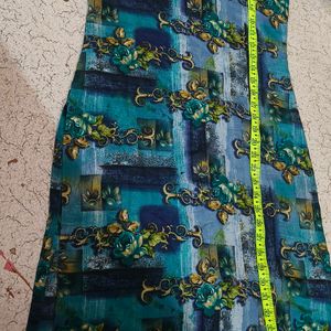 Sea Green Printed Suit With Dupatta