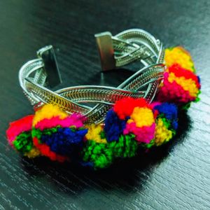 Pompom Wrist Cuff