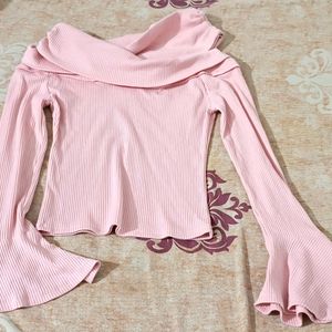 Pink Full Sleeve Stylish Top