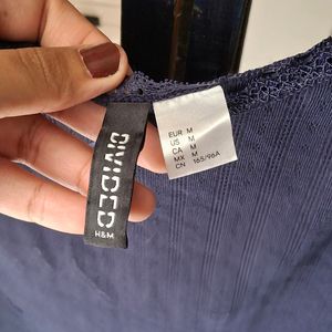 H&M BLUE CROP TOP