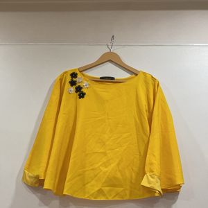 Attractive Yellow Butterfly Type Top