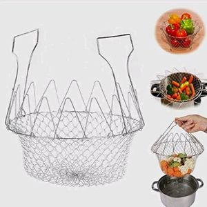 12 in 1 Stainless Steel Foldable Cooking Basket