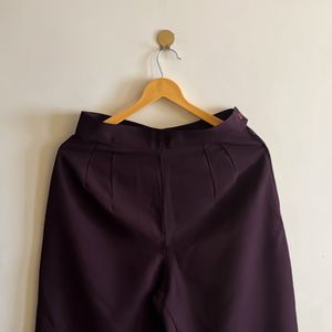 Purple Straight Formal Pant