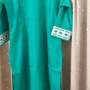 Boutique Kurta, Georgette Green Lehariya long  Kur