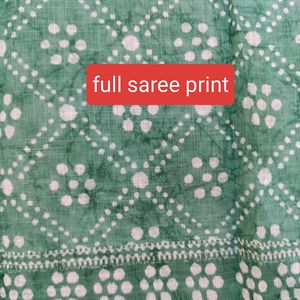 Beautiful Printed Linen Saree