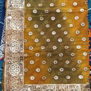 A Olive Colour Saree