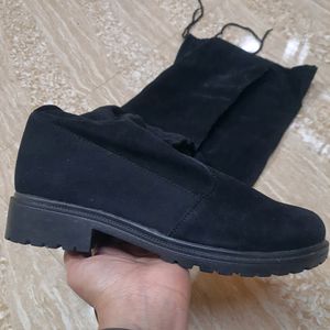 Black Suede Boots