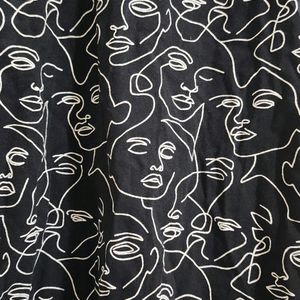 Face Print Black Tshirt