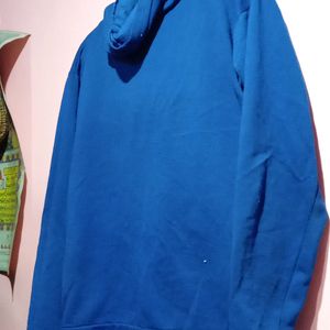 Unisex Blue Hoodie With Zippet