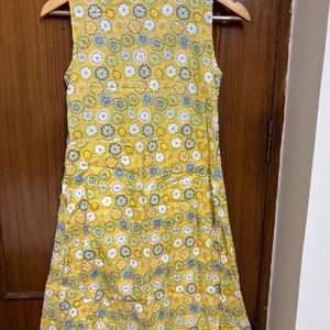 Summer Yellow Floral Dress
