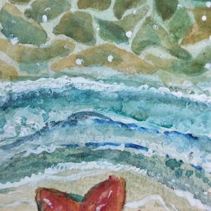 Starfish At Sea Water Colour Painting 🌊 ⭐