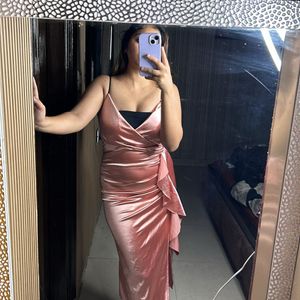 Long Satin Party Dress