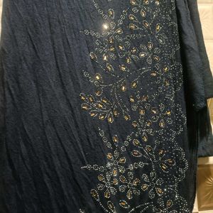 Blue Embroidery Dupatta