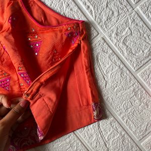 Ethnic embroidered blouse/crop top