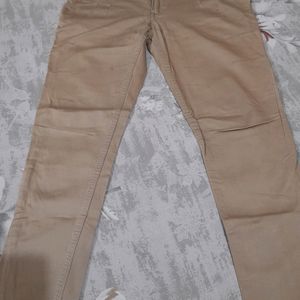 Ankle Length Beige Jeans